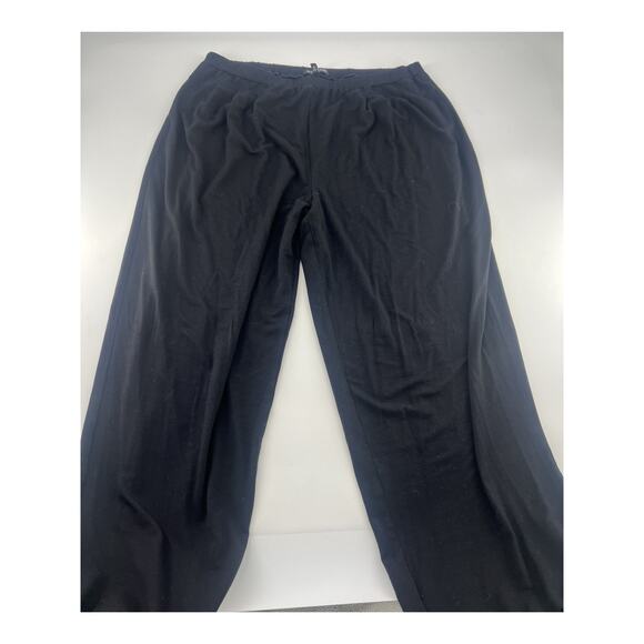 Eileen Fisher Casual Pants Womens Medium Black Comfy Elastic Waist Career Work - Picture 1 of 8
